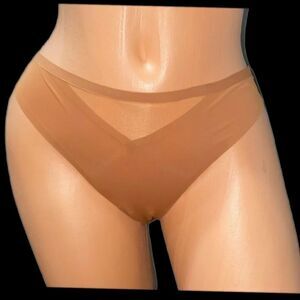 Victoria's Secret Very Sexy Illusions Mesh Detail Sexy Thong panty Caramel Kiss